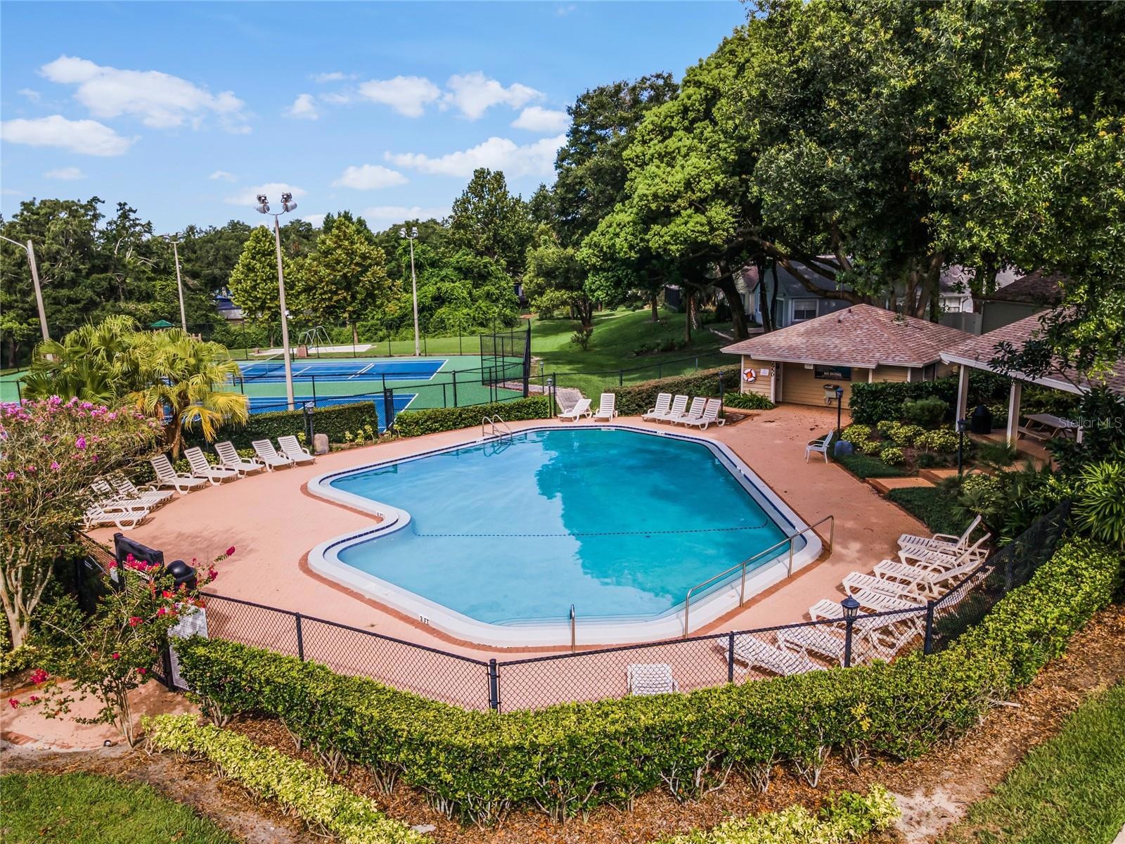 Pool and Tennis Court